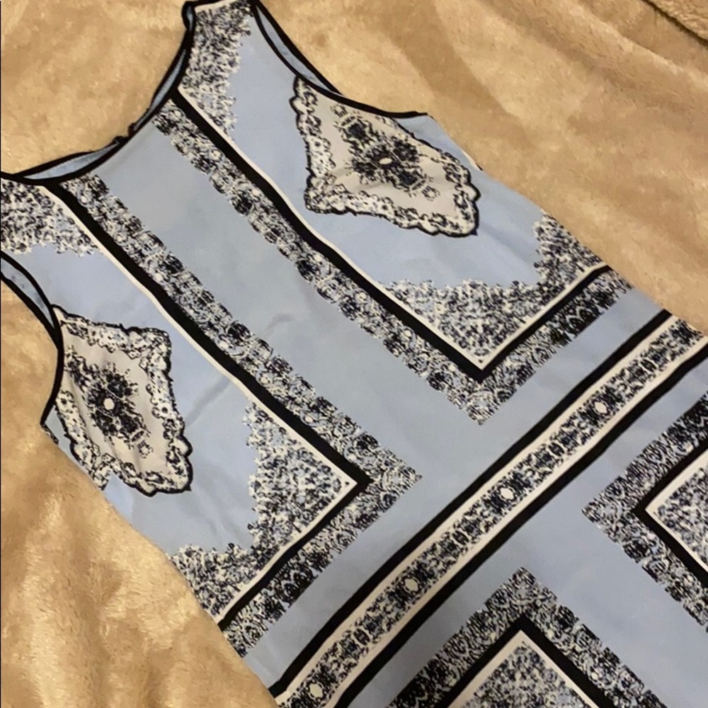 Blue pattern dress